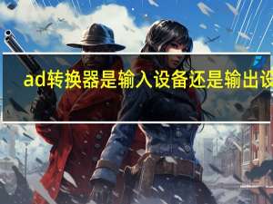 ad转换器是输入设备还是输出设备