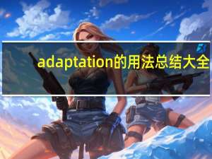 adaptation的用法总结大全