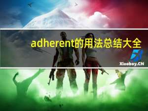 adherent的用法总结大全