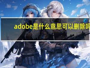 adobe是什么意思可以删除吗（adobe是什么意思）