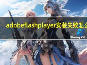 adobe flash player安装失败怎么办（adboe flash player）