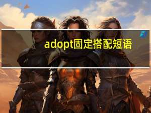 adopt固定搭配短语