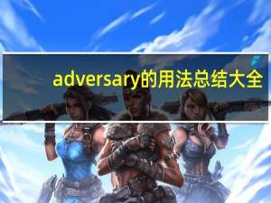 adversary的用法总结大全