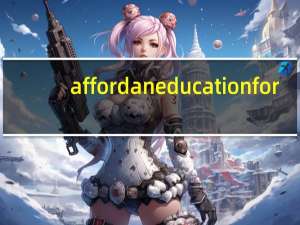 afford an education for