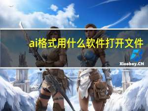 ai格式用什么软件打开文件（ai格式用什么软件打开）