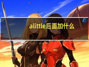 a little后面加什么