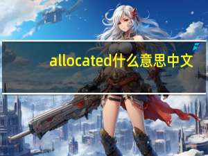 allocated什么意思中文（allocated）