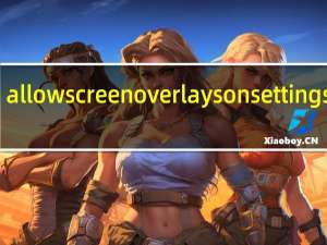 allow screen overlays on settings翻译