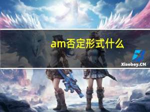 am否定形式什么