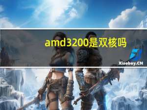 amd3200 是双核吗（amd3200）