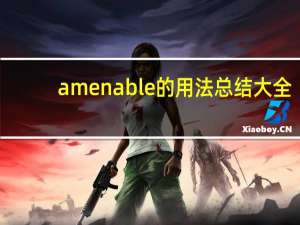 amenable的用法总结大全