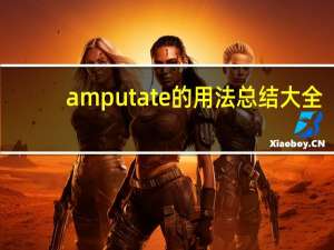 amputate的用法总结大全