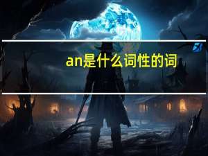 an是什么词性的词