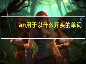an用于以什么开头的单词