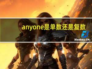 anyone是单数还是复数