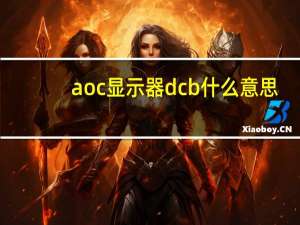 aoc显示器dcb什么意思