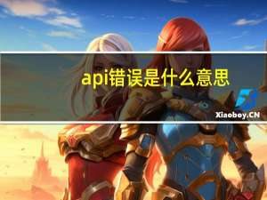 api错误是什么意思