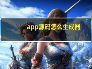 app源码怎么生成器