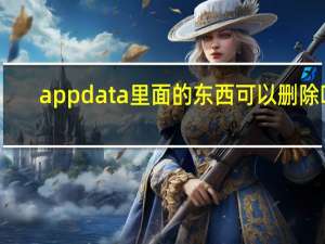 appdata里面的东西可以删除吗（appdata）