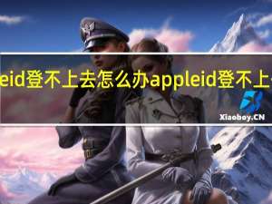 apple id登不上去怎么办 apple id登不上去怎么回事
