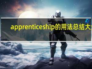 apprenticeship的用法总结大全