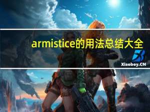 armistice的用法总结大全