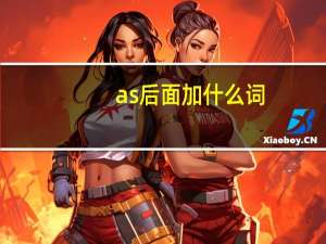 as后面加什么词