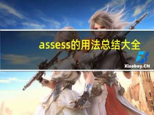 assess的用法总结大全