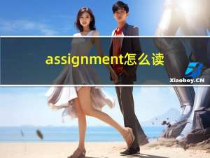 assignment怎么读（assignment）