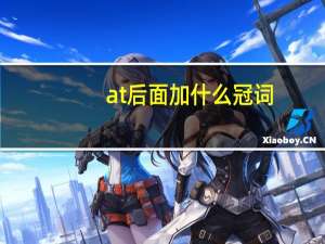 at后面加什么冠词