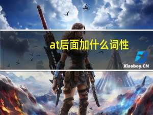at后面加什么词性