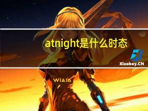 at night是什么时态