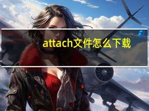 attach文件怎么下载（attach文件）