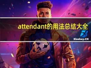 attendant的用法总结大全