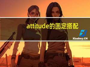 attitude的固定搭配