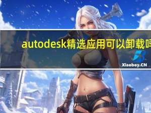 autodesk精选应用可以卸载吗