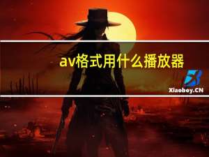 av格式用什么播放器（mts格式播放器）