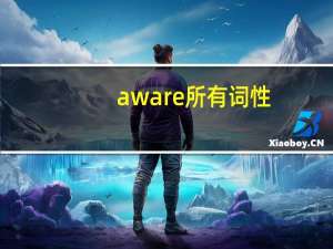 aware所有词性