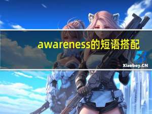 awareness的短语搭配