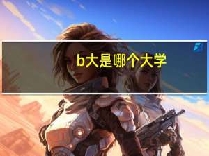 b大是哪个大学