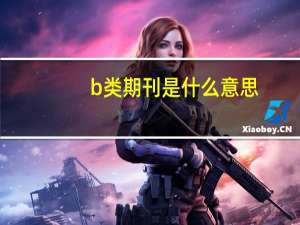 b类期刊是什么意思