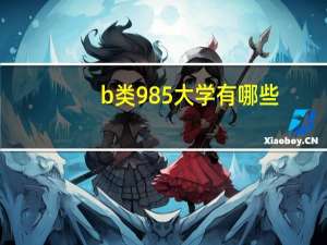 b类985大学有哪些