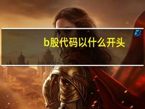b股代码以什么开头