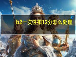 b2一次性扣12分怎么处理
