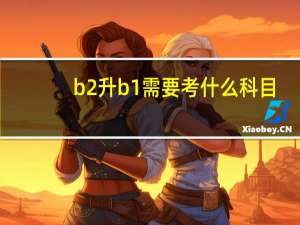 b2升b1需要考什么科目