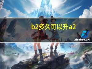b2多久可以升a2