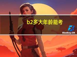 b2多大年龄能考