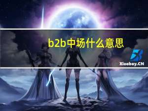 b2b中场什么意思