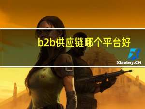 b2b供应链哪个平台好