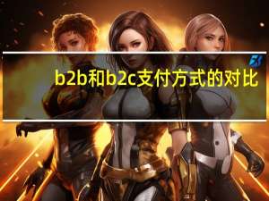 b2b和b2c支付方式的对比